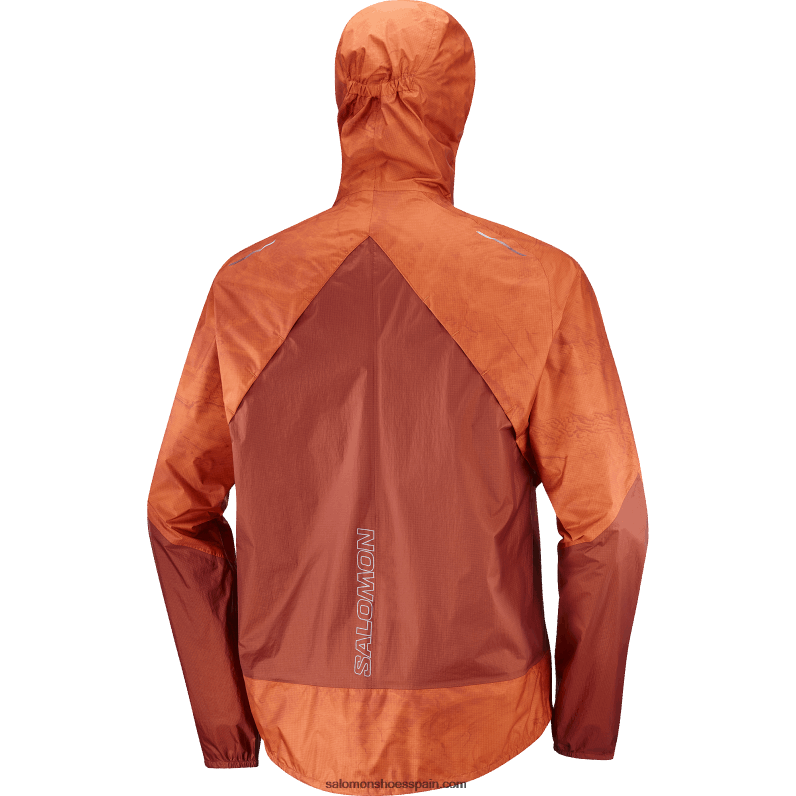 chaqueta impermeable para hombre - bonatti impermeable Salomon 00B0PZ1100 ocre tostado/ao/henna tostada