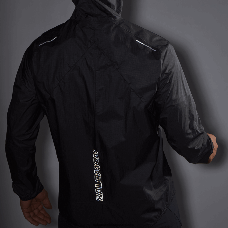 chaqueta impermeable para hombre - bonatti impermeable Salomon 00B0PZ1101 profundo negro