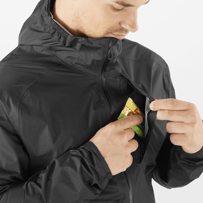 chaqueta impermeable para hombre - bonatti impermeable Salomon 00B0PZ1101 profundo negro