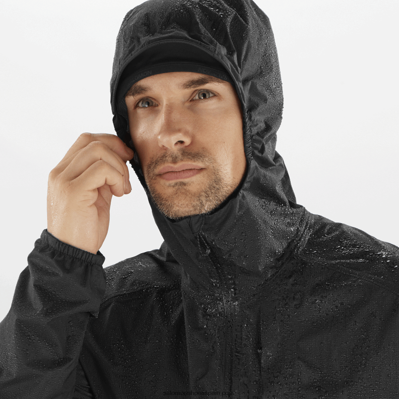 chaqueta impermeable para hombre - bonatti impermeable Salomon 00B0PZ1101 profundo negro