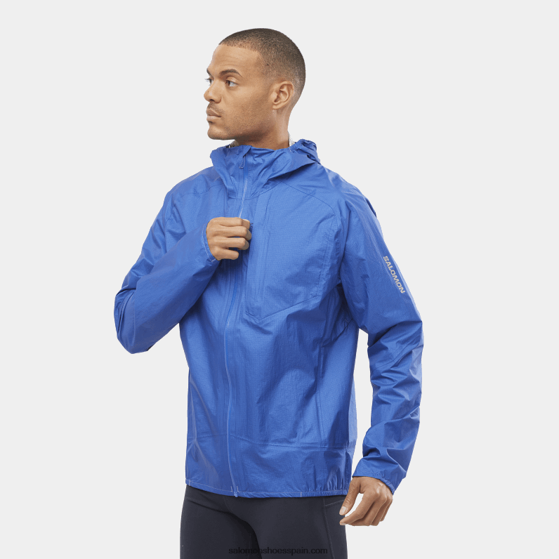 chaqueta impermeable para hombre - bonatti impermeable Salomon 00B0PZ1102 azul marino