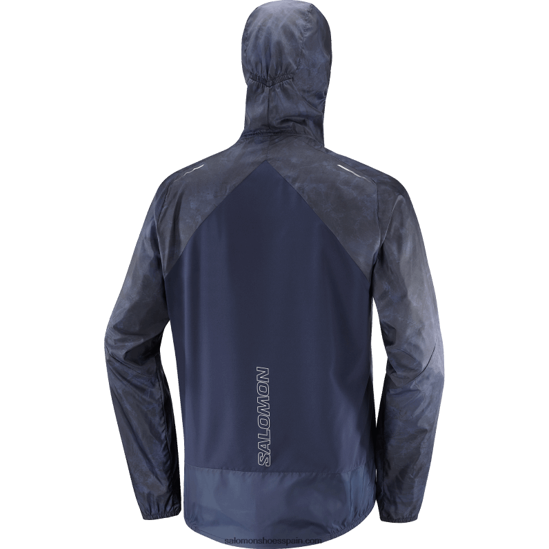 cortavientos de hombre con capucha - bonatti cross wind Salomon 00B0PZ1093 iris azul marino/año/negro intenso