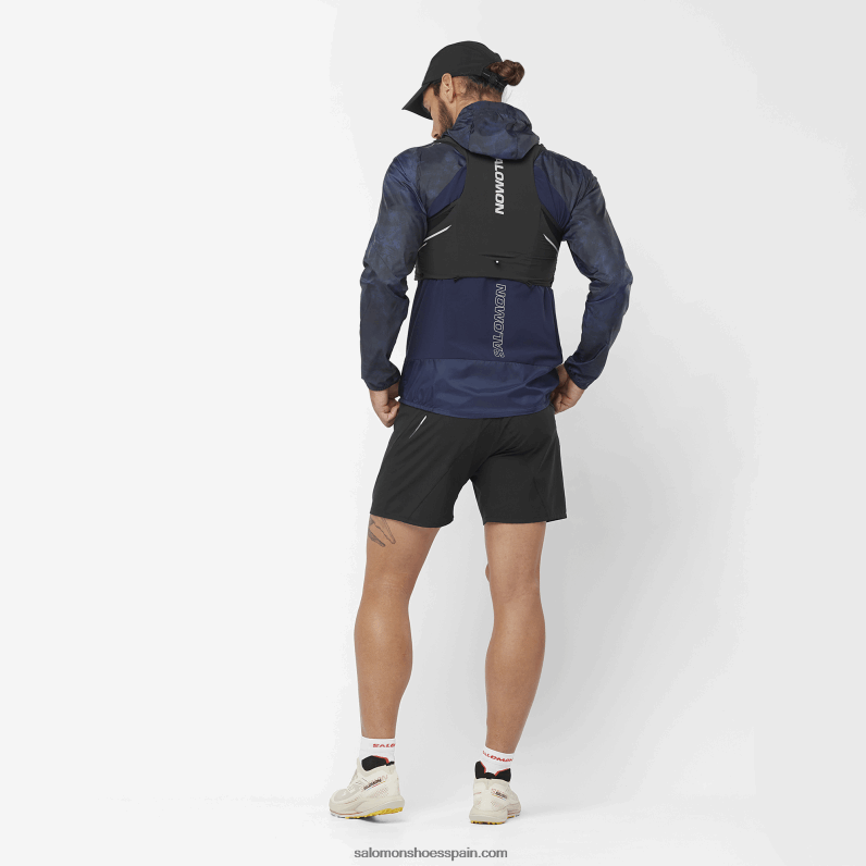 cortavientos de hombre con capucha - bonatti cross wind Salomon 00B0PZ1093 iris azul marino/año/negro intenso