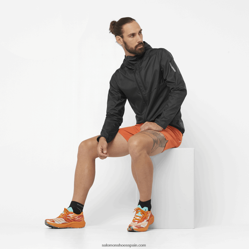 cortavientos de hombre con capucha - bonatti cross wind Salomon 00B0PZ1094 profundo negro