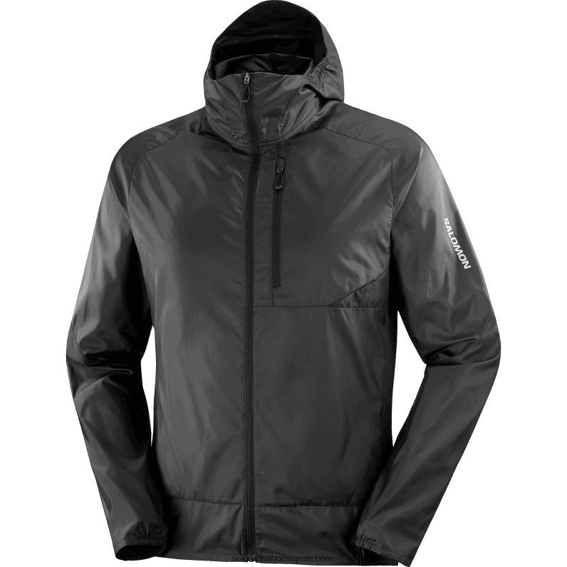 cortavientos de hombre con capucha - bonatti cross wind Salomon 00B0PZ1094 profundo negro