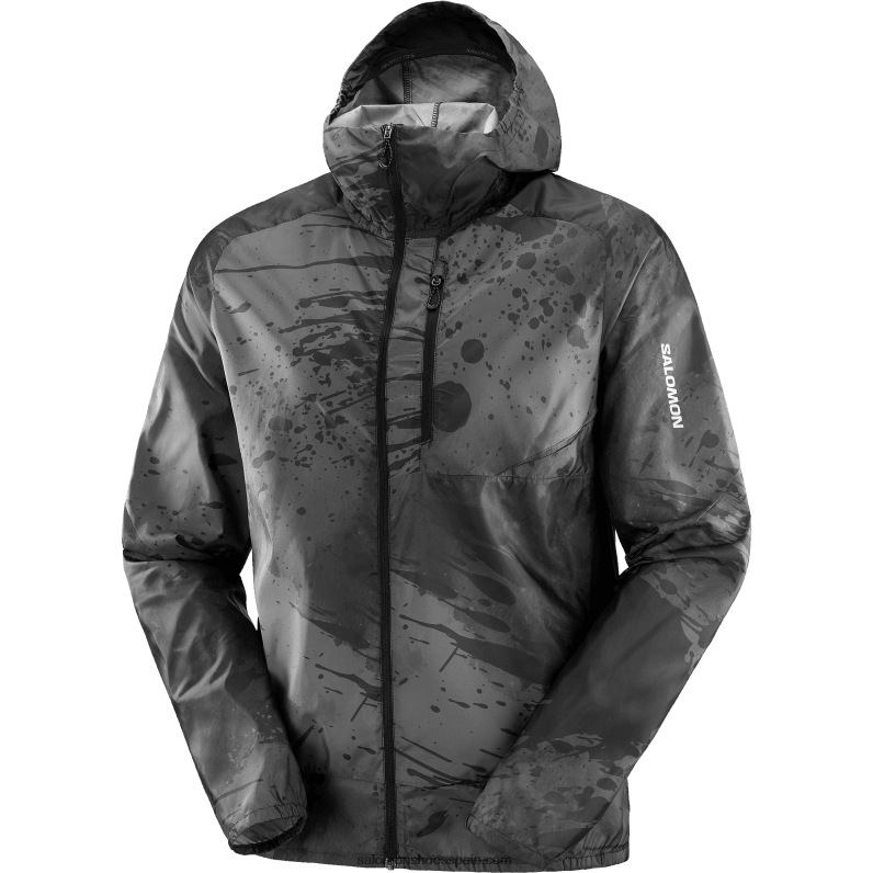 cortavientos de hombre con capucha - bonatti cross wind Salomon 00B0PZ1095 negro profundo/ao/periscopio