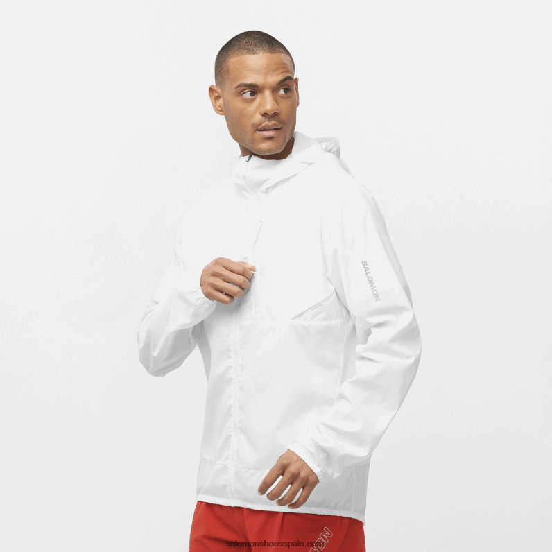 cortavientos de hombre con capucha - bonatti cross wind Salomon 00B0PZ1098 blanco