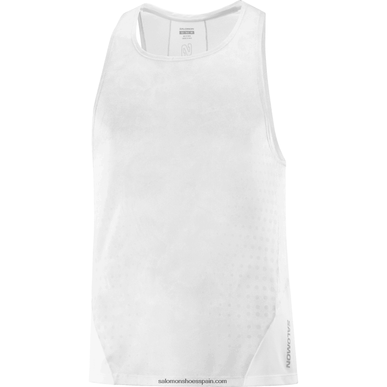 Camiseta sin mangas para hombre - sense aero Salomon 00B0PZ1194 blanco/hongo ostra