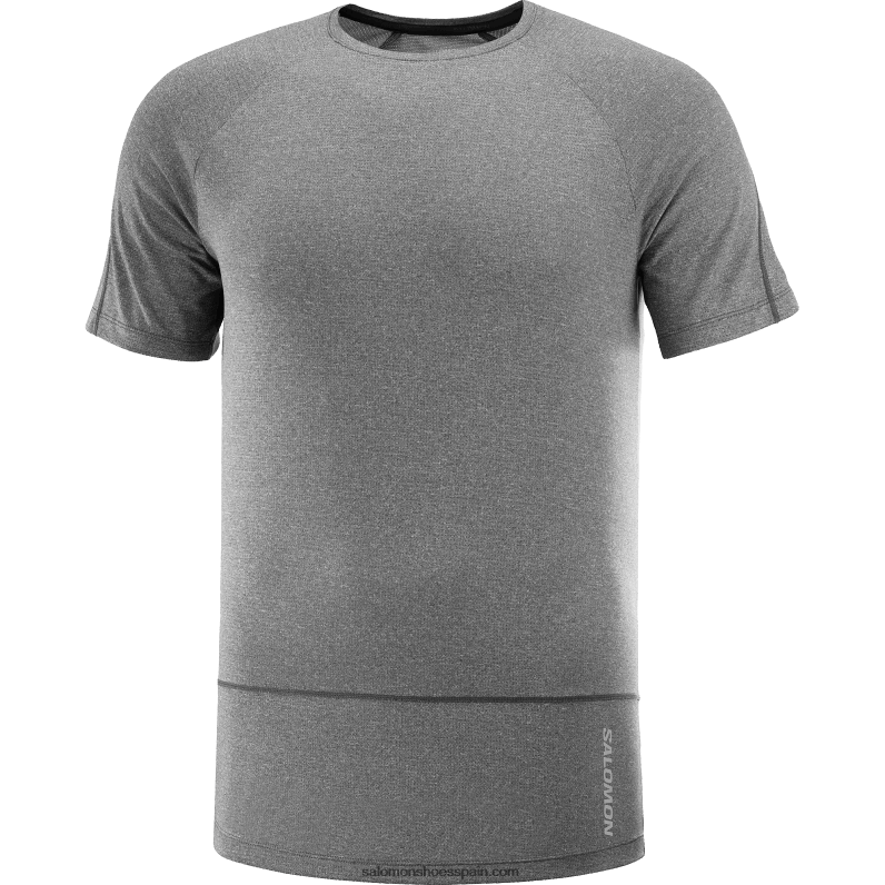 camiseta de manga corta para hombre - cross run Salomon 00B0PZ232 negro profundo/brezo