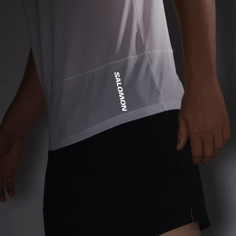 camiseta de manga corta para hombre - cross run Salomon 00B0PZ234 blanco