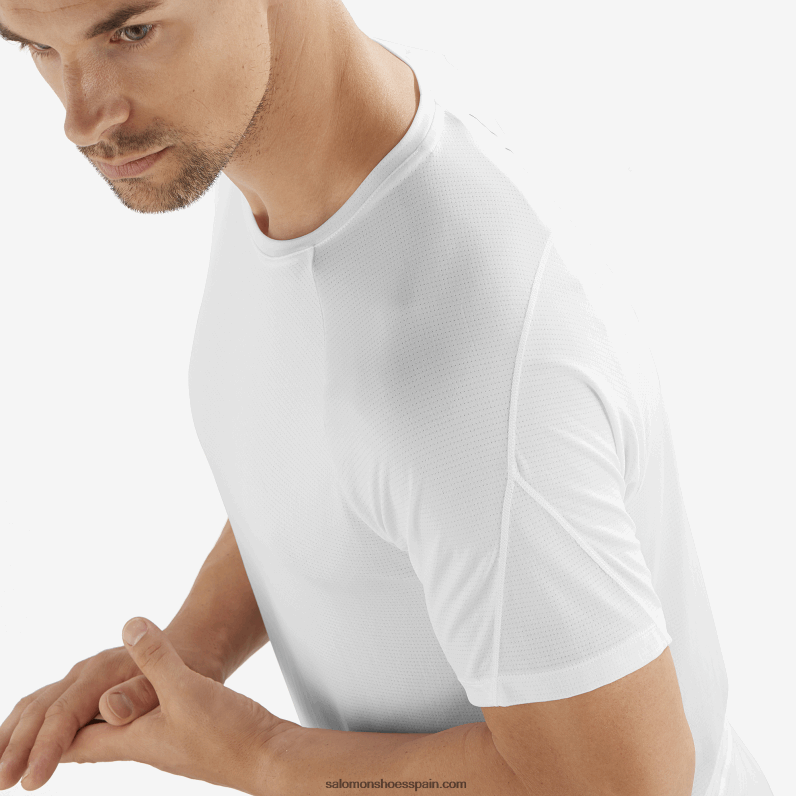 camiseta de manga corta para hombre - cross run Salomon 00B0PZ234 blanco