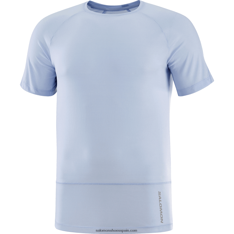 camiseta de manga corta para hombre - cross run Salomon 00B0PZ235 cambray azul/brezo