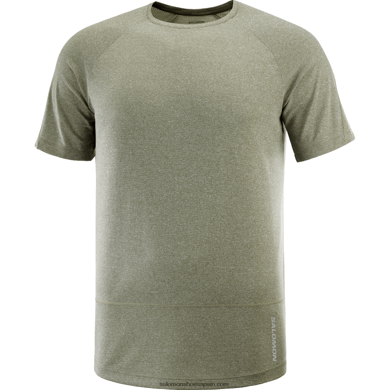 camiseta de manga corta para hombre - cross run Salomon 00B0PZ237 hoja de parra/brezo