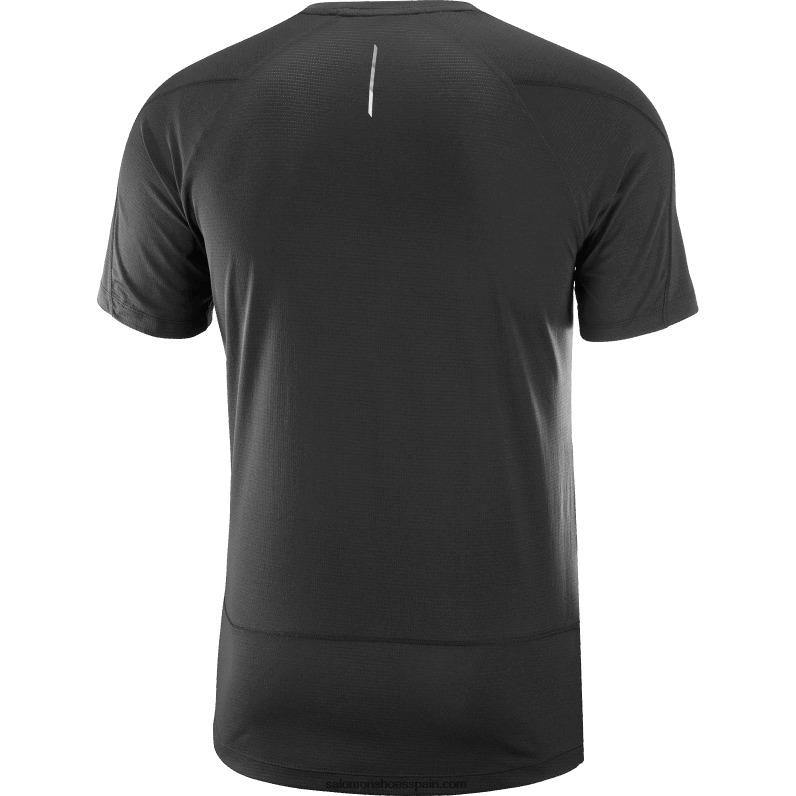 camiseta de manga corta para hombre - cross run Salomon 00B0PZ238 profundo negro