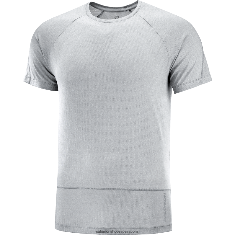 camiseta de manga corta para hombre - cross run Salomon 00B0PZ239 aleación/brezo