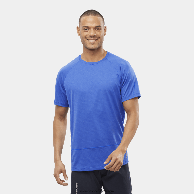 camiseta de manga corta para hombre - cross run Salomon 00B0PZ240 azul marino