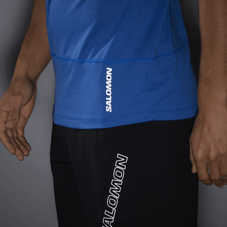 camiseta de manga corta para hombre - cross run Salomon 00B0PZ240 azul marino