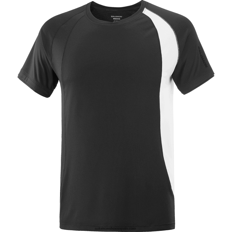 camiseta de manga corta para hombre - equipe Salomon 00B0PZ243 negro profundo/blanco