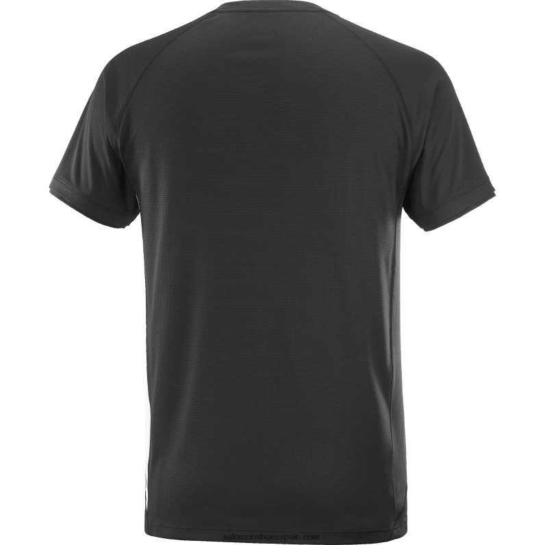 camiseta de manga corta para hombre - equipe Salomon 00B0PZ243 negro profundo/blanco
