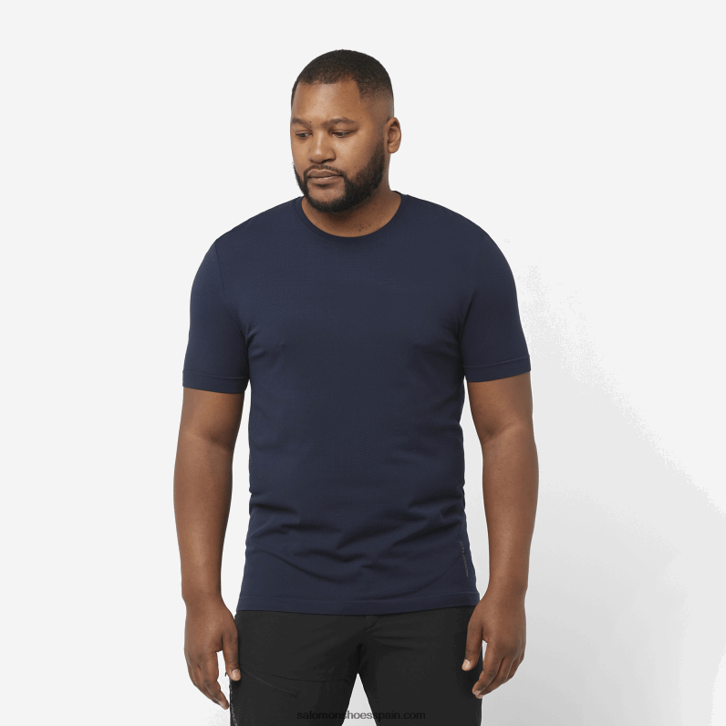 camiseta de manga corta para hombre - esencial sin costuras Salomon 00B0PZ244 iris azul marino/cielo nocturno