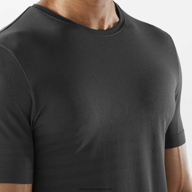 camiseta de manga corta para hombre - esencial sin costuras Salomon 00B0PZ245 profundo negro