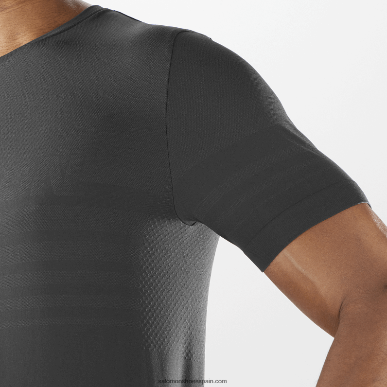 camiseta de manga corta para hombre - esencial sin costuras Salomon 00B0PZ245 profundo negro