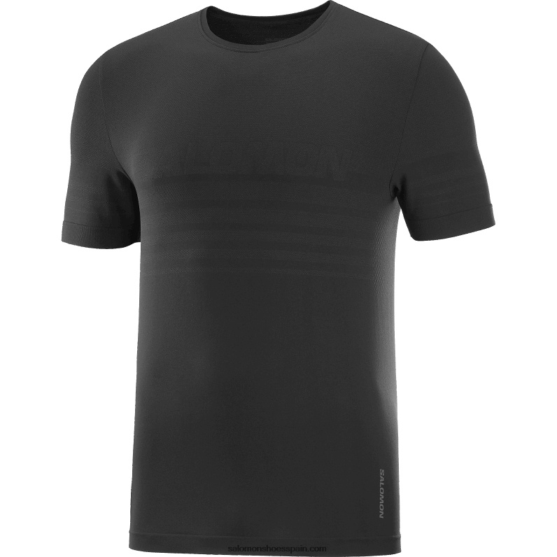 camiseta de manga corta para hombre - esencial sin costuras Salomon 00B0PZ245 profundo negro