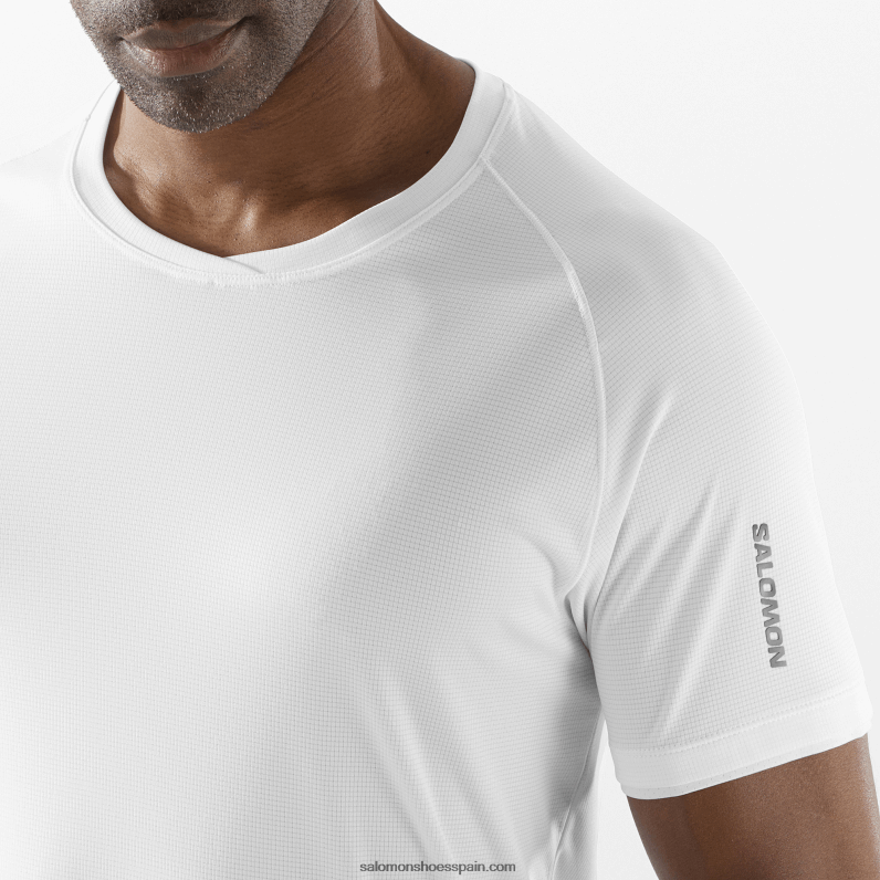camiseta de manga corta para hombre - logotipo de equipe Salomon 00B0PZ1196 blanco