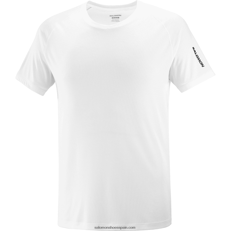 camiseta de manga corta para hombre - logotipo de equipe Salomon 00B0PZ1196 blanco