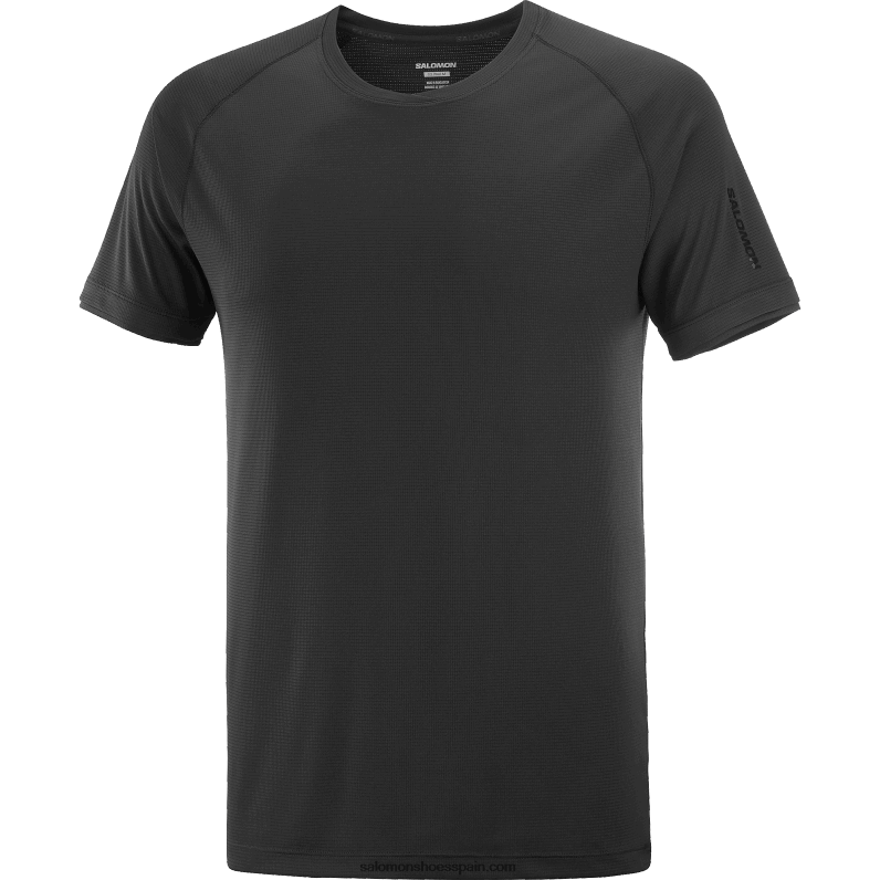 camiseta de manga corta para hombre - logotipo de equipe Salomon 00B0PZ1197 profundo negro