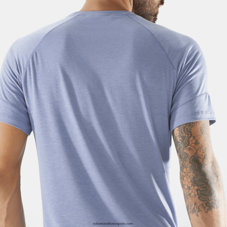 camiseta de manga corta para hombre - runlife Salomon 00B0PZ1198 señorío inglés/brezo