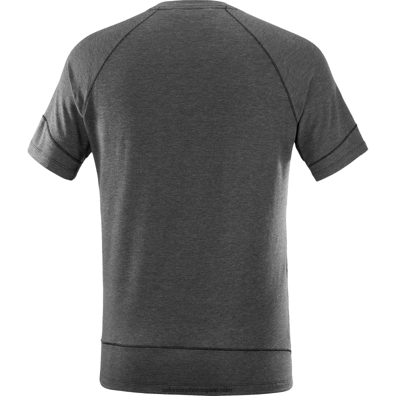camiseta de manga corta para hombre - runlife Salomon 00B0PZ1200 negro profundo/brezo