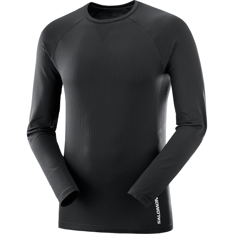 camiseta de manga larga para hombre - sense aero sin costuras Salomon 00B0PZ230 profundo negro
