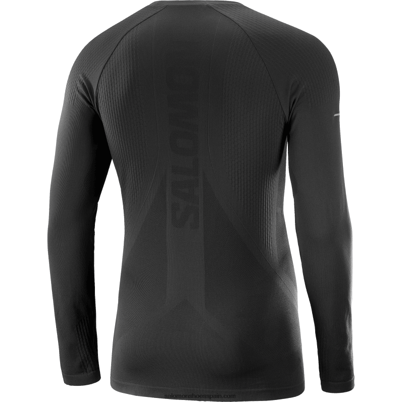 camiseta de manga larga para hombre - sense aero sin costuras Salomon 00B0PZ230 profundo negro