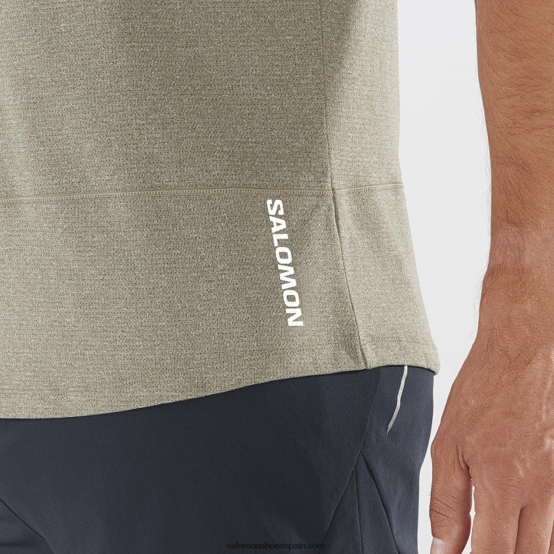 camiseta de tirantes para hombre - cross run Salomon 00B0PZ227 hoja de parra/brezo