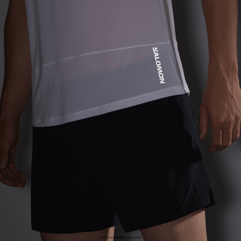 camiseta de tirantes para hombre - cross run Salomon 00B0PZ228 blanco