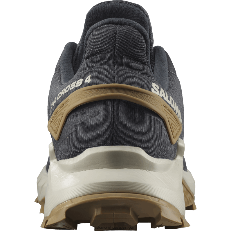 zapatillas de trail running para hombre - alphacross 4 Salomon 00B0PZ1483 ébano/día lluvioso/fantasma