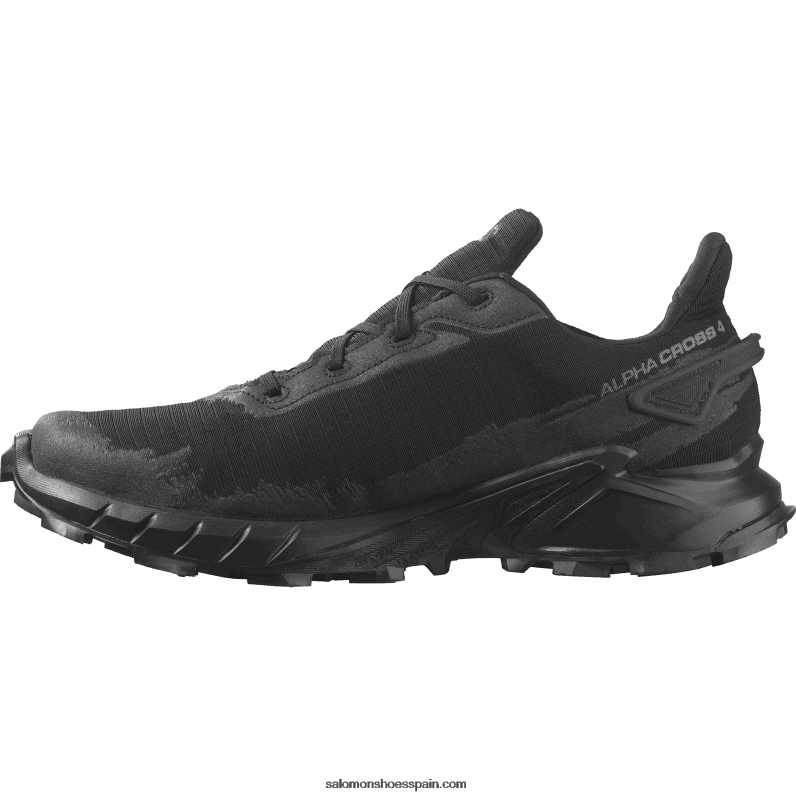 zapatillas de trail running para hombre - alphacross 4 gore-tex Salomon 00B0PZ1475 negro