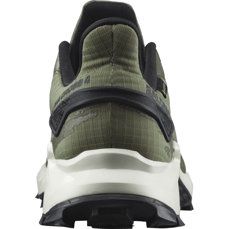 zapatillas de trail running para hombre - alphacross 4 gore-tex Salomon 00B0PZ1476 verde liquen profundo/hielo vainilla/noche oliva