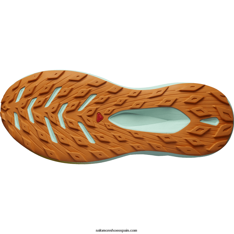 zapatillas de trail running para hombre - glide max tr Salomon 00B0PZ1446 arena blanqueada/yuca/pimienta naranja