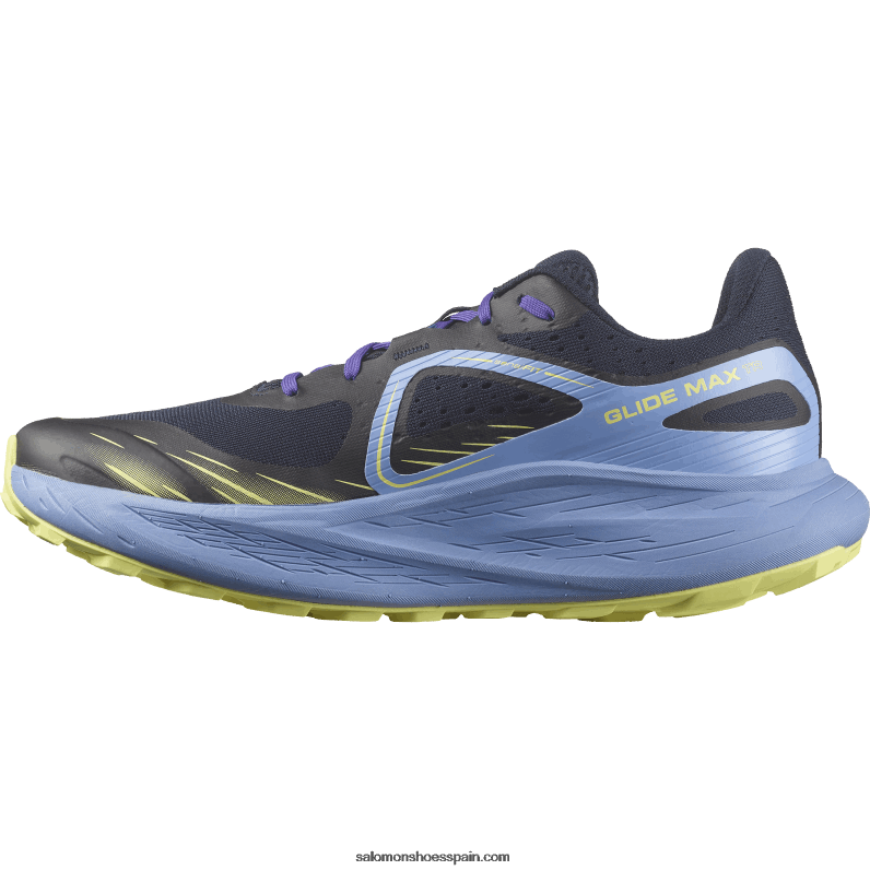 zapatillas de trail running para hombre - glide max tr Salomon 00B0PZ1448 cielo granada/zafiro oscuro/lima soleado