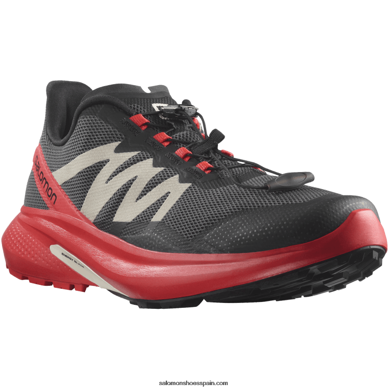 zapatillas de trail running para hombre - hypulse Salomon 00B0PZ1484 imán/rojo amapola/negro