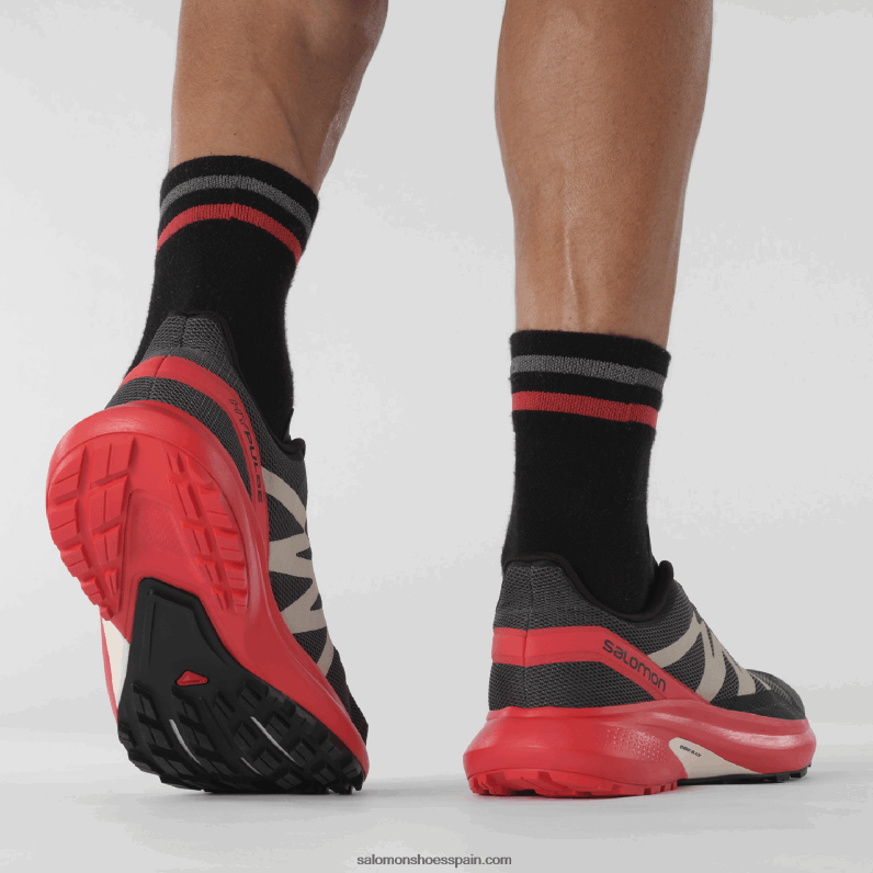 zapatillas de trail running para hombre - hypulse Salomon 00B0PZ1484 imán/rojo amapola/negro