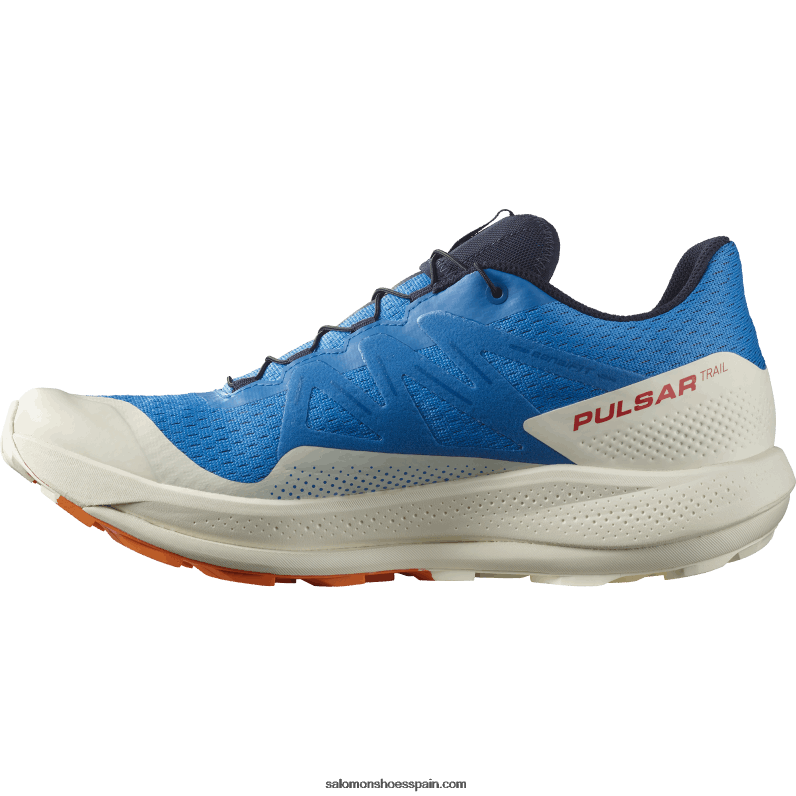 zapatillas de trail running para hombre - pulsar trail Salomon 00B0PZ1458 Banderines índigo/hielo vainilla/naranja vibrante