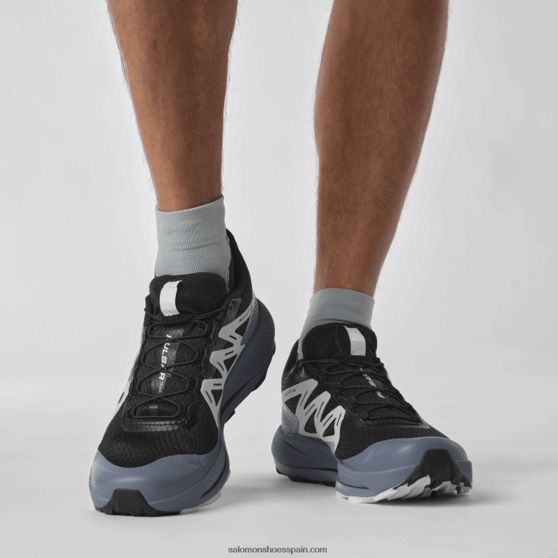 zapatillas de trail running para hombre - pulsar trail Salomon 00B0PZ1459 negro/azul china/hielo ártico