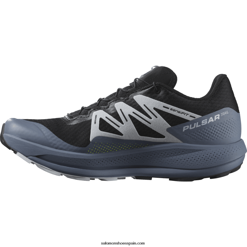 zapatillas de trail running para hombre - pulsar trail Salomon 00B0PZ1459 negro/azul china/hielo ártico