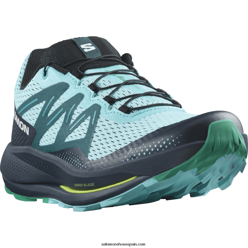 zapatillas de trail running para hombre - pulsar trail Salomon 00B0PZ1460 resplandor azul/carbono/esmeralda