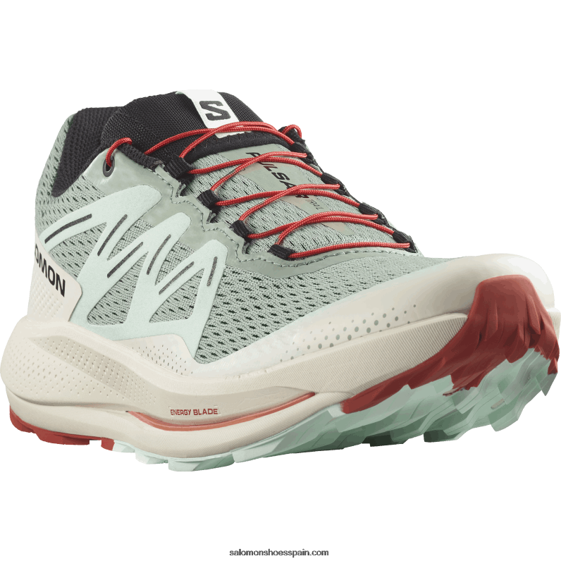 zapatillas de trail running para hombre - pulsar trail Salomon 00B0PZ1464 nenúfar/agua blanqueada/salsa picante