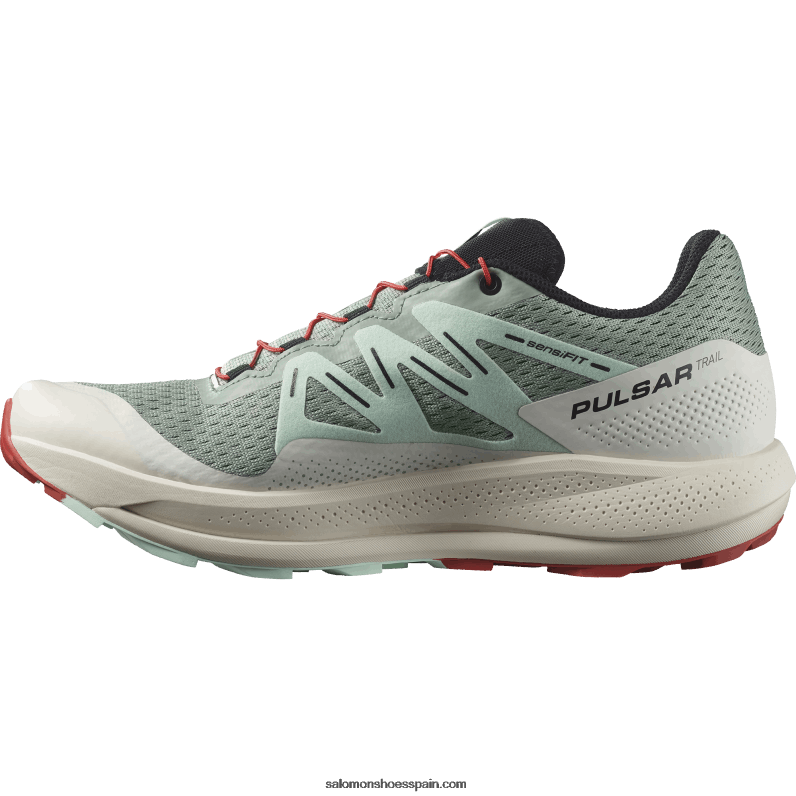 zapatillas de trail running para hombre - pulsar trail Salomon 00B0PZ1464 nenúfar/agua blanqueada/salsa picante