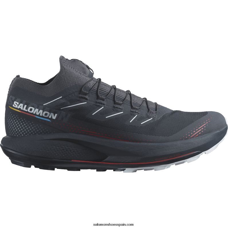 zapatillas de trail running para hombre - pulsar trail pro 2 Salomon 00B0PZ1436 carbón/rojo fuego/hielo ártico
